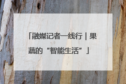 融媒记者一线行｜果蔬的“智能生活”