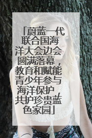 蔚蓝一代 联合国海洋大会边会圆满落幕，教育和赋能青少年参与海洋保护，共护珍贵蓝色家园