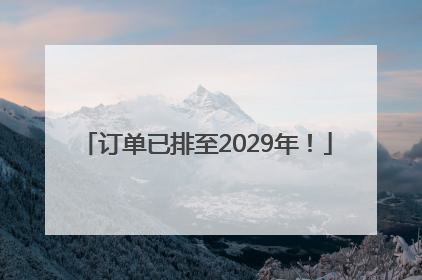 订单已排至2029年！