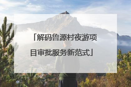 解码鲁源村夜游项目审批服务新范式