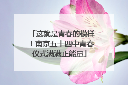 这就是青春的模样！南京五十四中青春仪式满满正能量