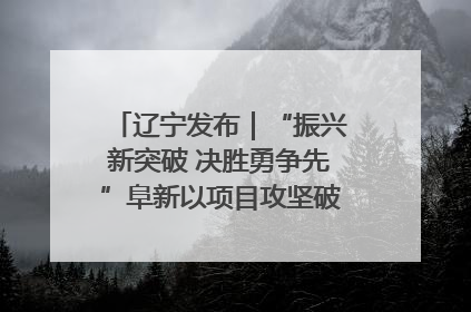 辽宁发布｜“振兴新突破 决胜勇争先”阜新以项目攻坚破解发展瓶颈 经济发展实现良好开局