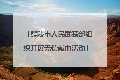 醴陵市人民武装部组织开展无偿献血活动