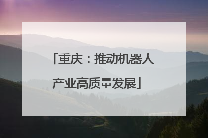 重庆：推动机器人产业高质量发展