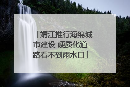 靖江推行海绵城市建设 硬质化道路看不到雨水口
