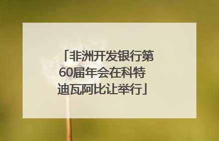 非洲开发银行第60届年会在科特迪瓦阿比让举行