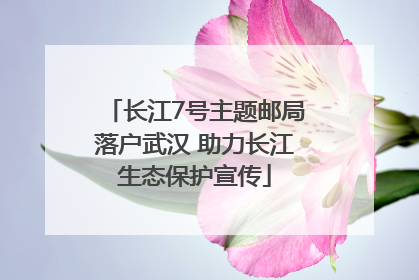 长江7号主题邮局落户武汉 助力长江生态保护宣传