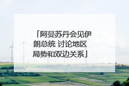阿曼苏丹会见伊朗总统 讨论地区局势和双边关系