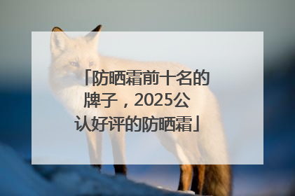 防晒霜前十名的牌子，2025公认好评的防晒霜