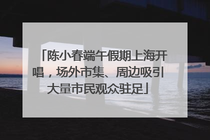 陈小春端午假期上海开唱，场外市集、周边吸引大量市民观众驻足