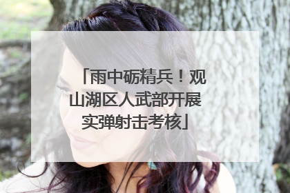 雨中砺精兵！观山湖区人武部开展实弹射击考核
