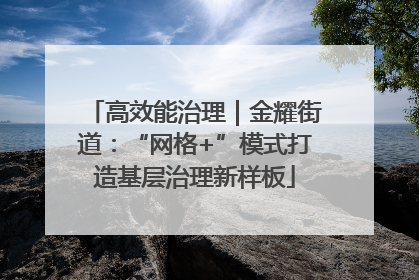 高效能治理｜金耀街道：“网格+”模式打造基层治理新样板