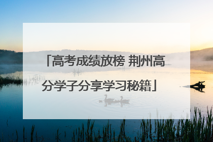 高考成绩放榜 荆州高分学子分享学习秘籍