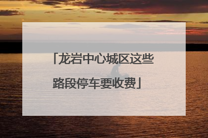 龙岩中心城区这些路段停车要收费