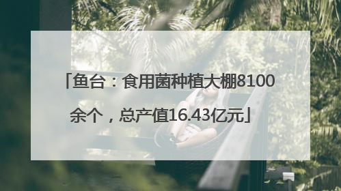 鱼台：食用菌种植大棚8100余个，总产值16.43亿元
