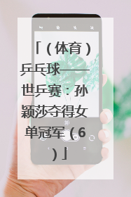 （体育）乒乓球——世乒赛：孙颖莎夺得女单冠军（6）