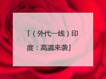 （外代一线）印度：高温来袭