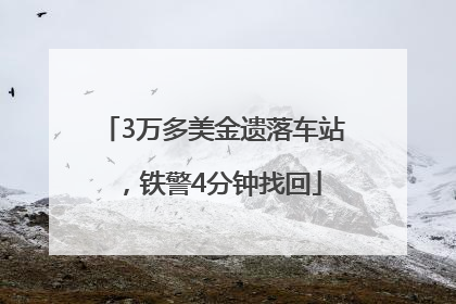 3万多美金遗落车站，铁警4分钟找回