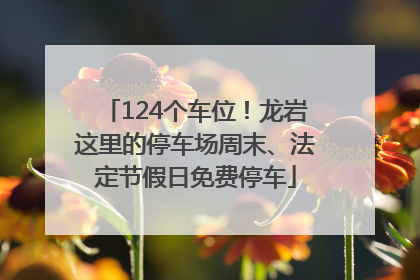 124个车位！龙岩这里的停车场周末、法定节假日免费停车