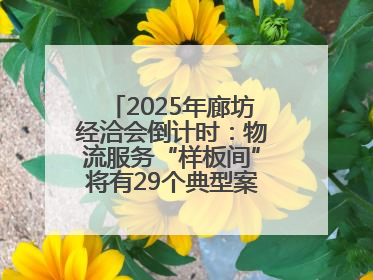 2025年廊坊经洽会倒计时：物流服务“样板间”将有29个典型案例呈现