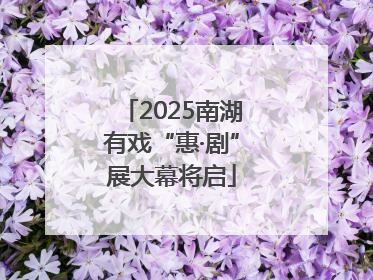 2025南湖有戏“惠·剧”展大幕将启
