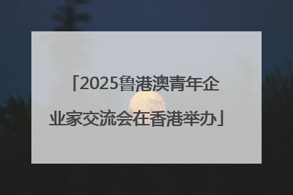 2025鲁港澳青年企业家交流会在香港举办