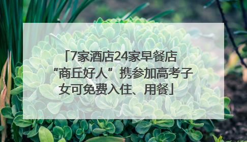 7家酒店24家早餐店 “商丘好人”携参加高考子女可免费入住、用餐