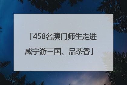 458名澳门师生走进咸宁游三国、品茶香