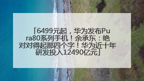6499元起，华为发布Pura80系列手机！余承东：绝对对得起那四个字！华为近十年研发投入12490亿元