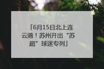 6月15日北上连云港！苏州开出“苏超”球迷专列