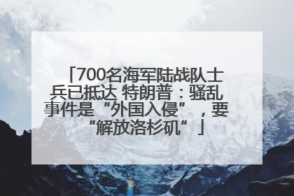 700名海军陆战队士兵已抵达 特朗普：骚乱事件是“外国入侵”，要“解放洛杉矶”